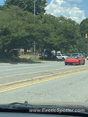 Ferrari 458 Italia spotted in Asheville, North Carolina