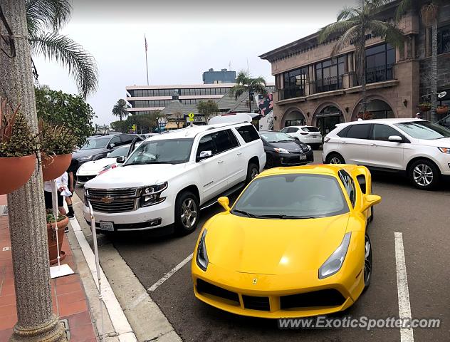 Ferrari 488 GTB spotted in La Jolla, California