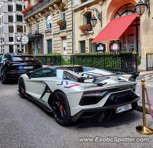 Lamborghini Aventador spotted in Paris, France