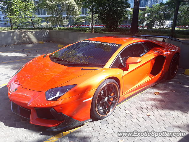 Lamborghini Aventador spotted in Jakarta, Indonesia