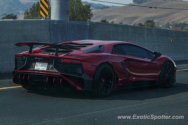 Lamborghini Aventador spotted in Sunol, California