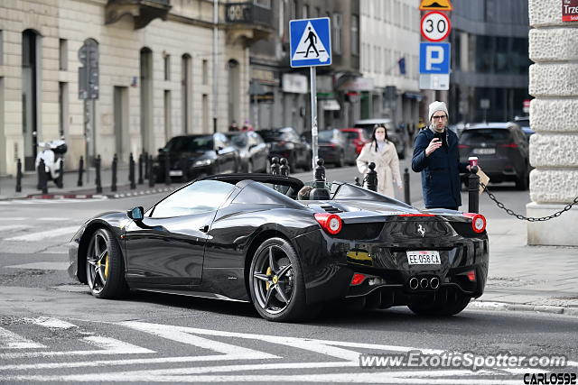 Ferrari 458 Italia spotted in Warsaw, Poland
