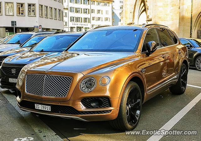 Bentley Bentayga spotted in Zürich, Switzerland