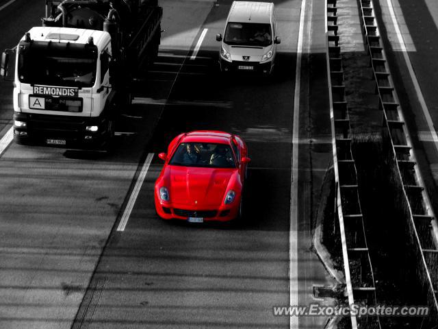 Ferrari 599GTB spotted in Motoway, Germany