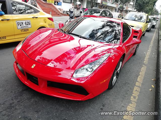 Ferrari 488 GTB spotted in Bogota, Colombia