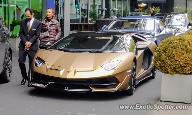 Lamborghini Aventador spotted in Lyon, France