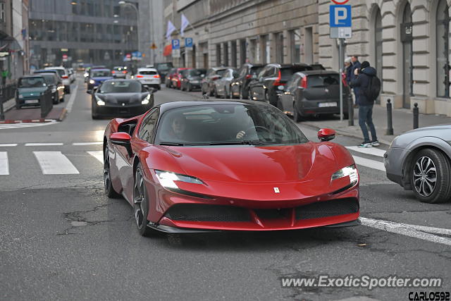 Ferrari SF90 Stradale spotted in Warsaw, Poland