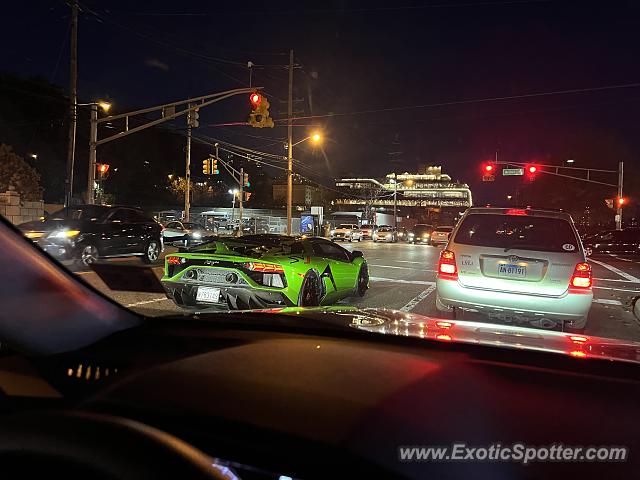 Lamborghini Aventador spotted in Edgewater, New Jersey