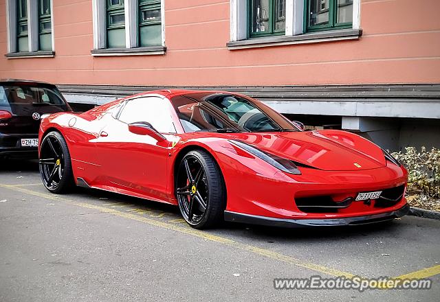 Ferrari 458 Italia spotted in Zurich, Switzerland