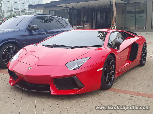 Lamborghini Aventador spotted in Jakarta, Indonesia
