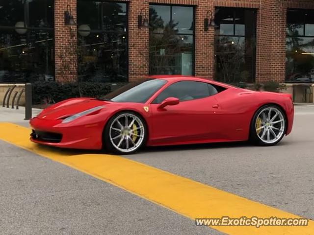 Ferrari 458 Italia spotted in Raleigh, North Carolina