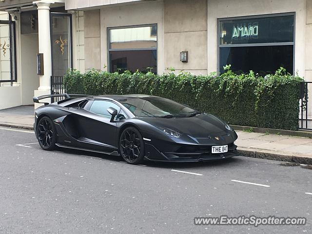 Lamborghini Aventador spotted in London, United Kingdom