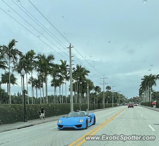 Porsche 918 Spyder spotted in Palm Beach, Florida