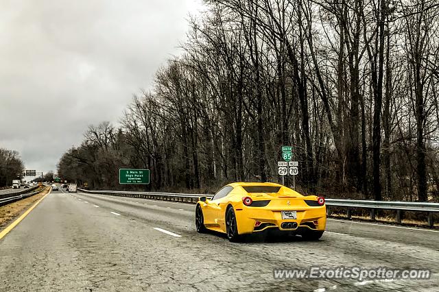Ferrari 458 Italia spotted in High Point, North Carolina