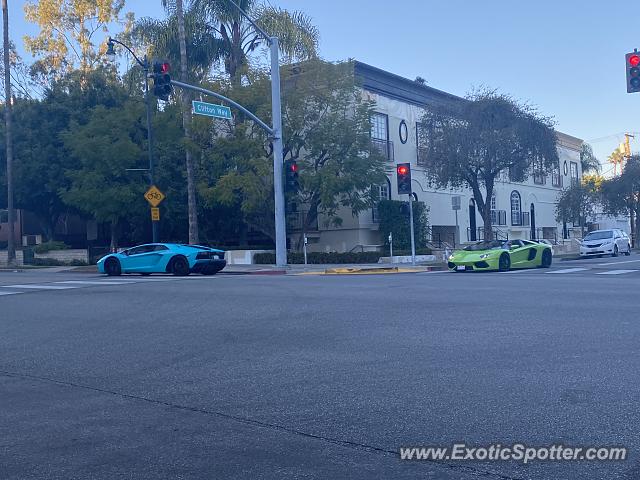 Lamborghini Aventador spotted in Beverly Hills, California