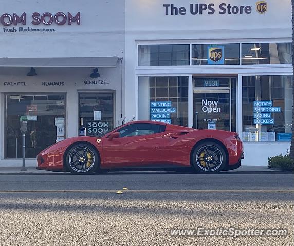 Ferrari 488 GTB spotted in Beverly Hills, California