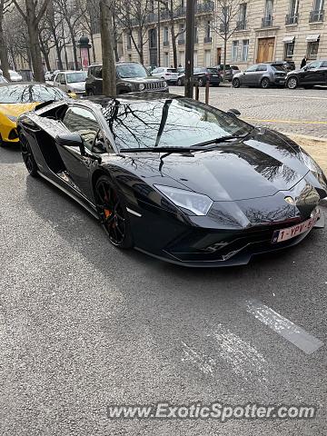 Lamborghini Aventador spotted in Paris, France