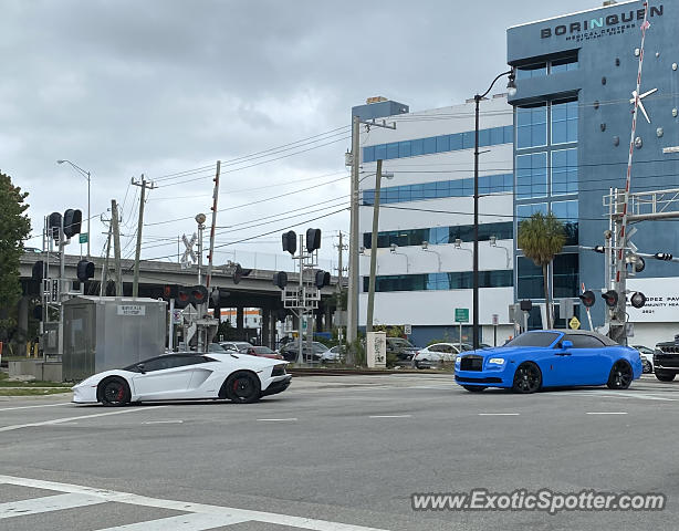 Lamborghini Aventador spotted in Miami, Florida