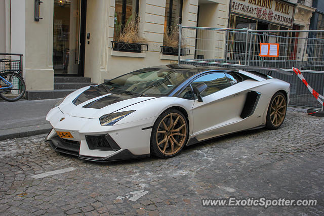 Lamborghini Aventador spotted in PARIS, France