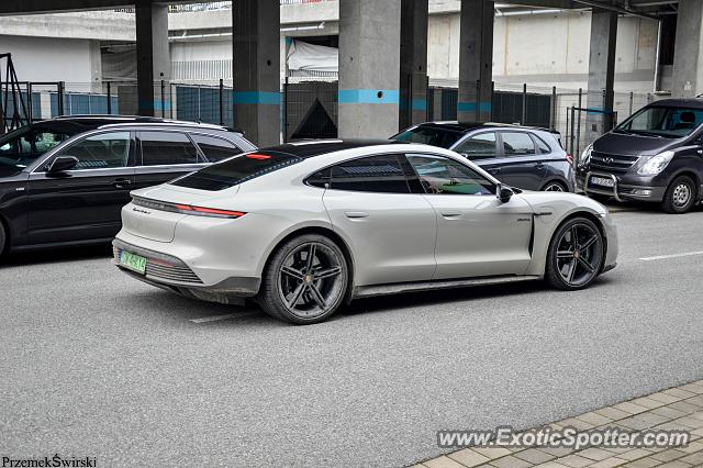 Porsche Taycan (Turbo S only) spotted in Wroclaw, Poland
