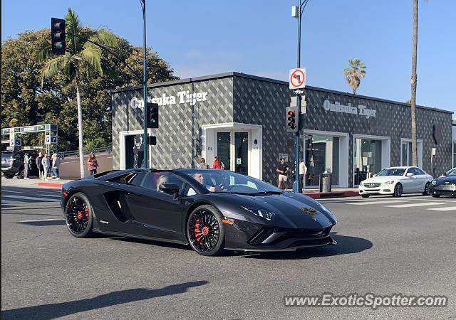 Lamborghini Aventador spotted in Beverly hills, California