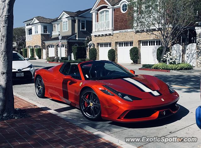 Ferrari 458 Italia spotted in Newport Beach, California