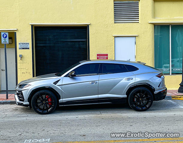 Lamborghini Urus spotted in Miami beach, Florida
