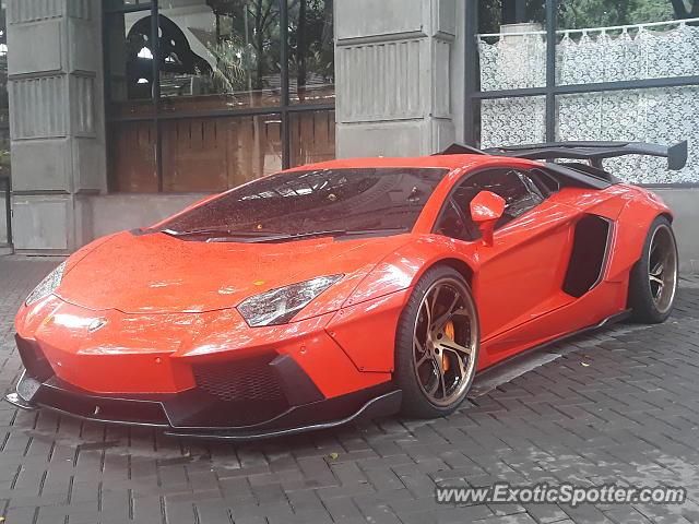 Lamborghini Aventador spotted in Jakarta, Indonesia