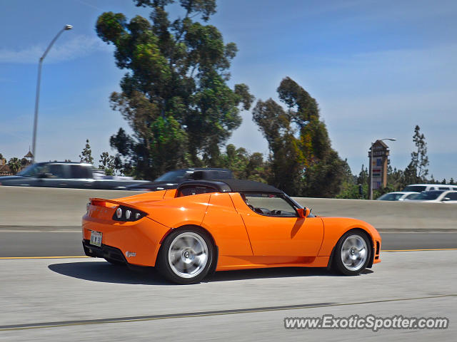 Tesla Roadster spotted in Fontana, California
