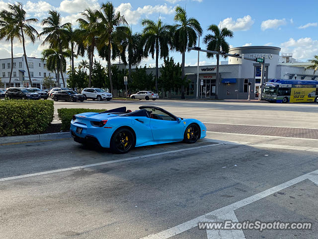 Ferrari 488 GTB spotted in Miami Beach, Florida