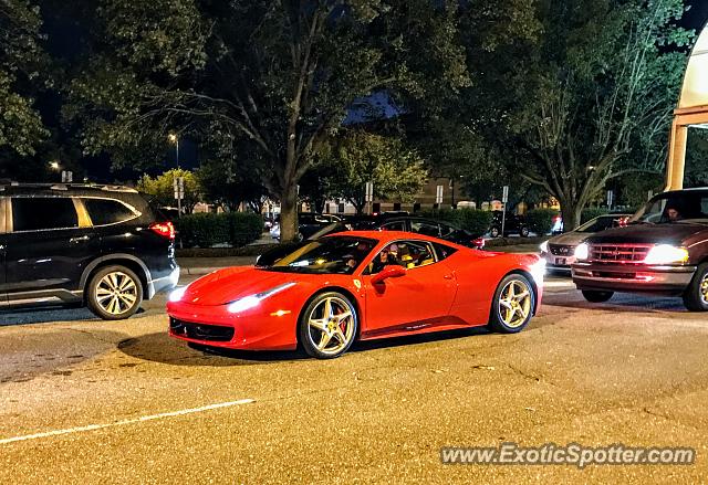 Ferrari 458 Italia spotted in Winston-Salem, North Carolina