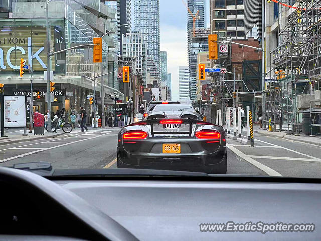 Porsche 918 Spyder spotted in Toronto, Canada