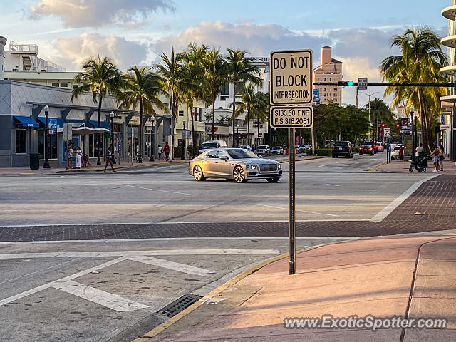 Bentley Flying Spur spotted in Miami Beach, Florida