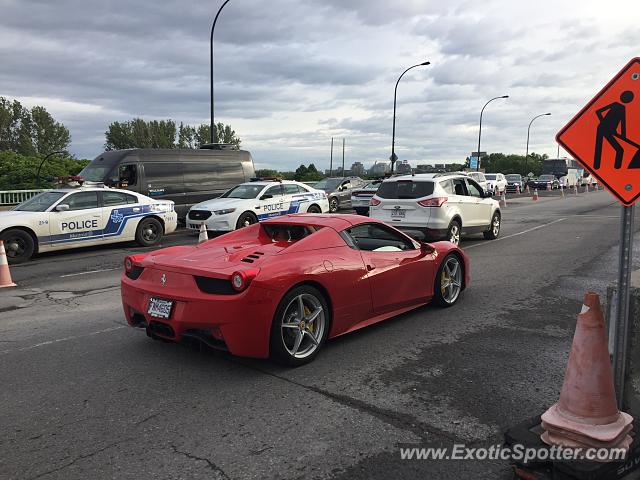 Ferrari 458 Italia spotted in Montréal, Canada
