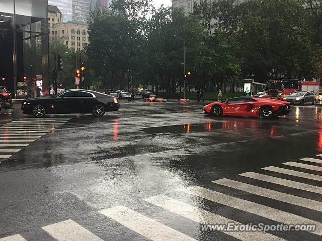 Lamborghini Aventador spotted in Montréal, Canada
