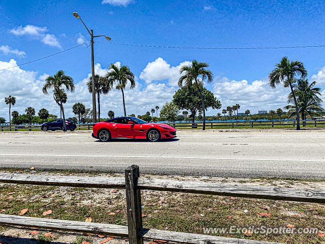 Ferrari Portofino spotted in Haulover Park, Florida
