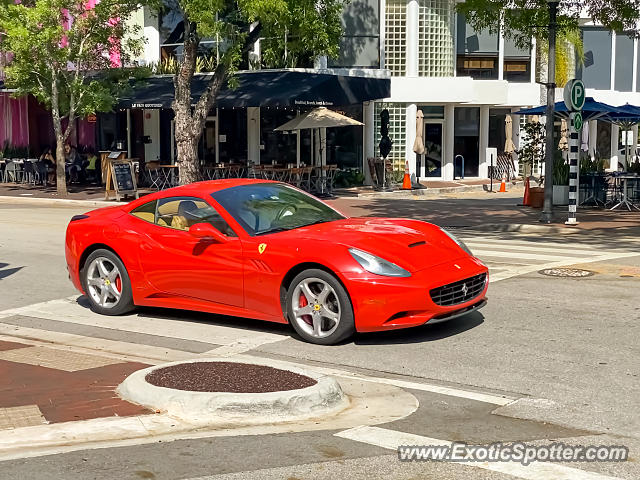 Ferrari California spotted in Coconut Grove, Florida