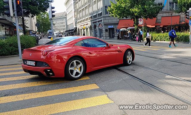 Ferrari California spotted in Zurich, Switzerland