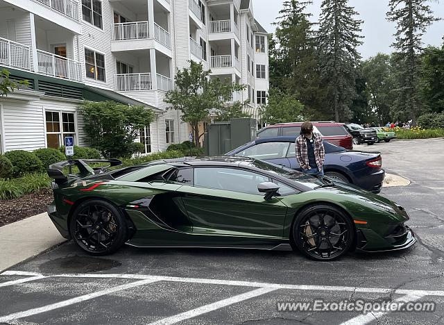 Lamborghini Aventador spotted in Elkhart Lake, Wisconsin