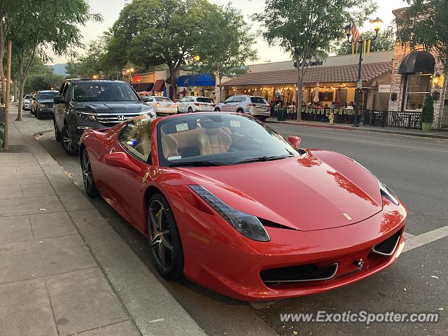 Ferrari 458 Italia spotted in Pleasanton, California
