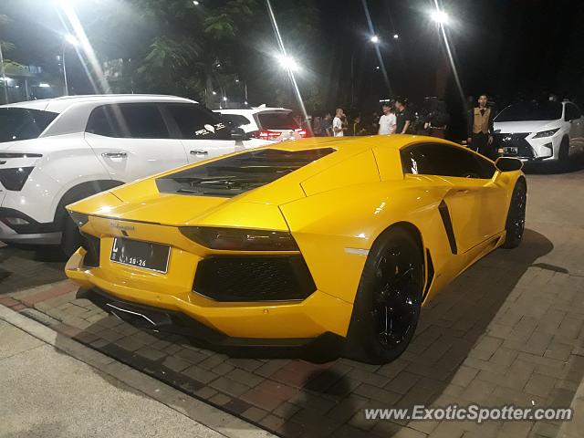 Lamborghini Aventador spotted in Jakarta, Indonesia