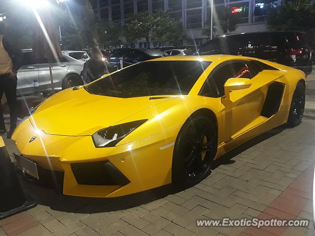 Lamborghini Aventador spotted in Jakarta, Indonesia
