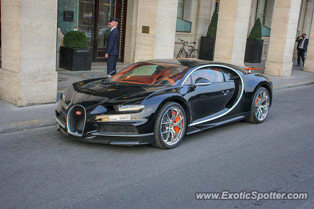 Bugatti Chiron spotted in Paris, France