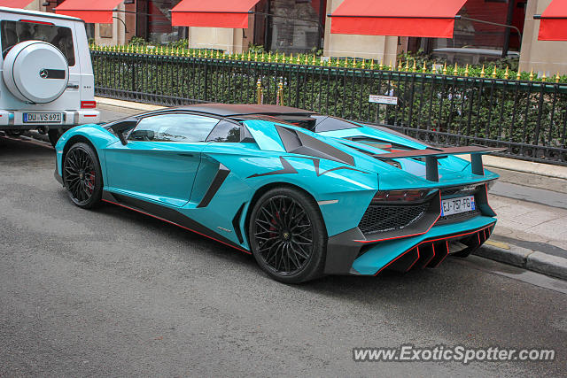 Lamborghini Aventador spotted in Paris, France