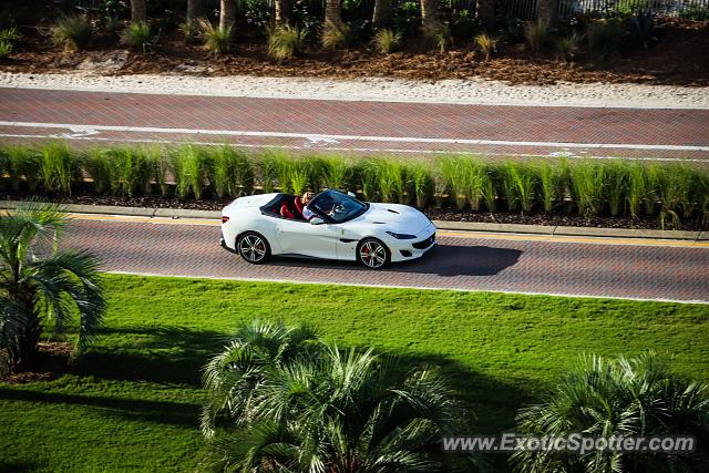 Ferrari Portofino spotted in Pensacola Beach, Florida