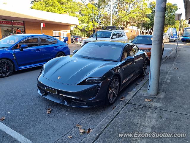 Porsche Taycan (Turbo S only) spotted in Penrith, Australia