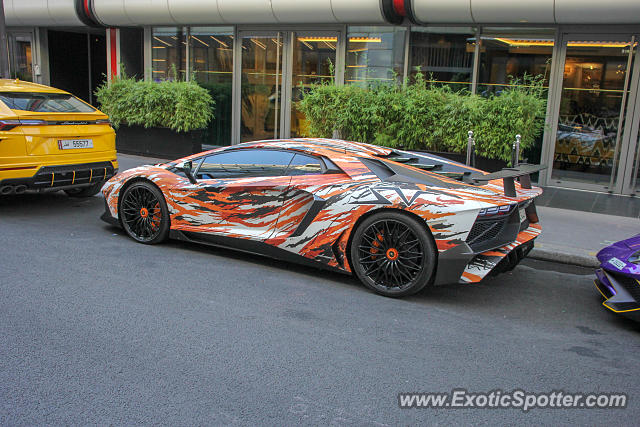 Lamborghini Aventador spotted in Paris, France