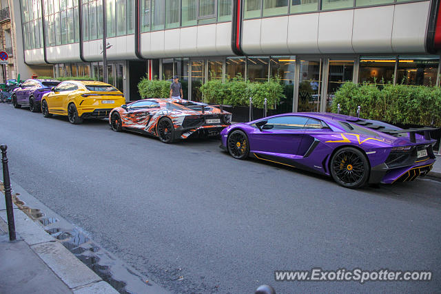 Lamborghini Aventador spotted in Paris, France