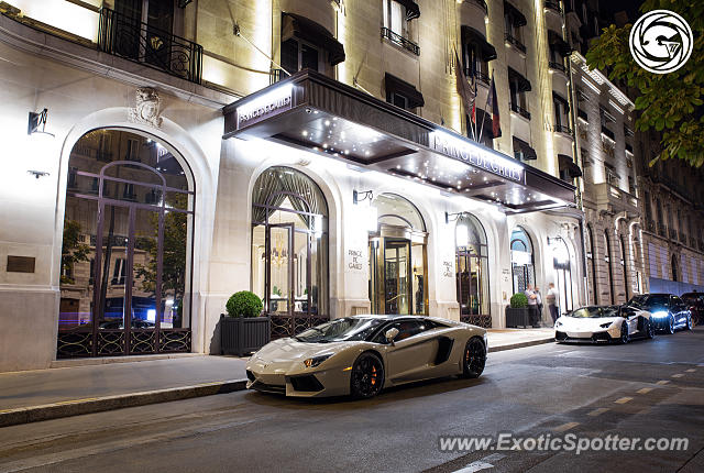 Lamborghini Aventador spotted in Paris, France