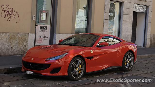 Ferrari Portofino spotted in Milan, Italy